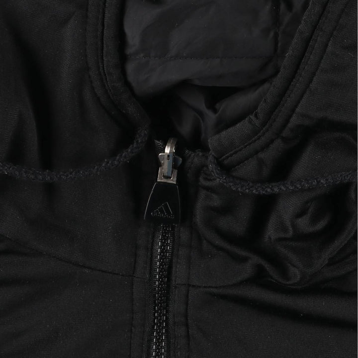 Vintage 90s-00'S adidas reversible back logo padded hoodie/puffer jacket, men's size XL polyester black type Vintage Second Hand