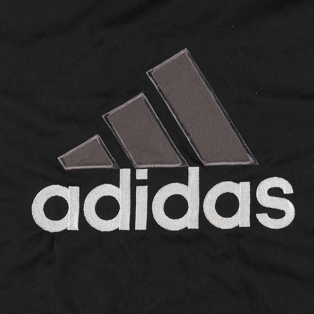 Vintage 90s-00'S adidas reversible back logo padded hoodie/puffer jacket, men's size XL polyester black type Vintage Second Hand