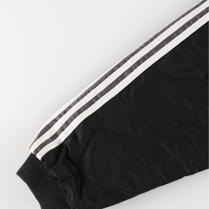 Vintage 90s-00'S adidas reversible back logo padded hoodie/puffer jacket, men's size XL polyester black type Vintage Second Hand