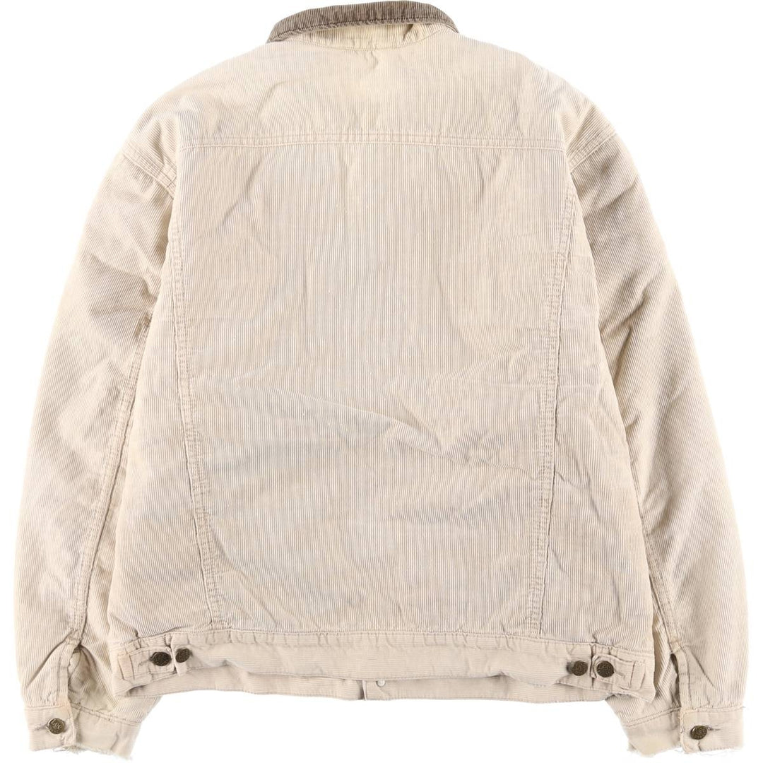 Vintage Lee Lined Rider Jacket, padded corduroy jacket, men's size XL, 1990s cotton ivory Vintage Second Hand
