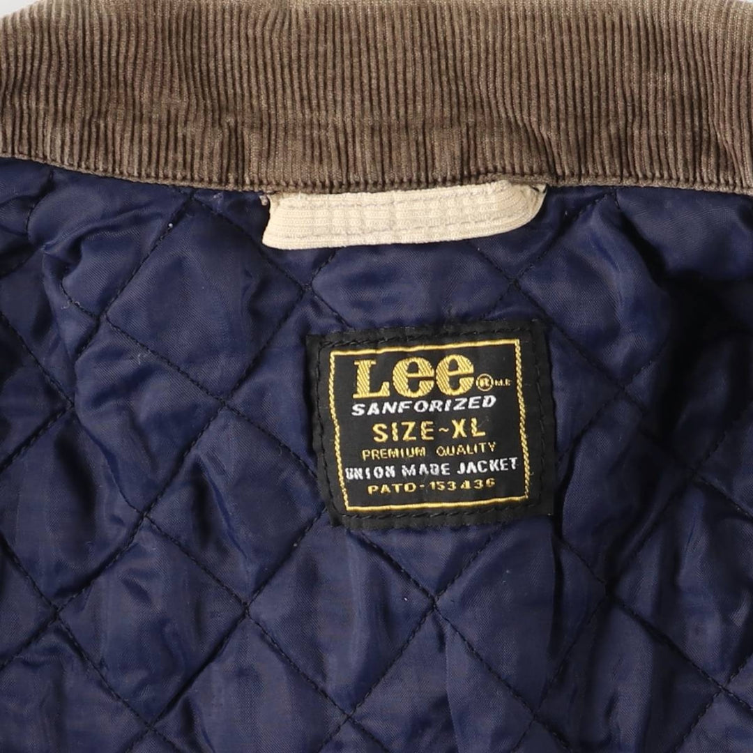 Vintage Lee Lined Rider Jacket, padded corduroy jacket, men's size XL, 1990s cotton ivory Vintage Second Hand