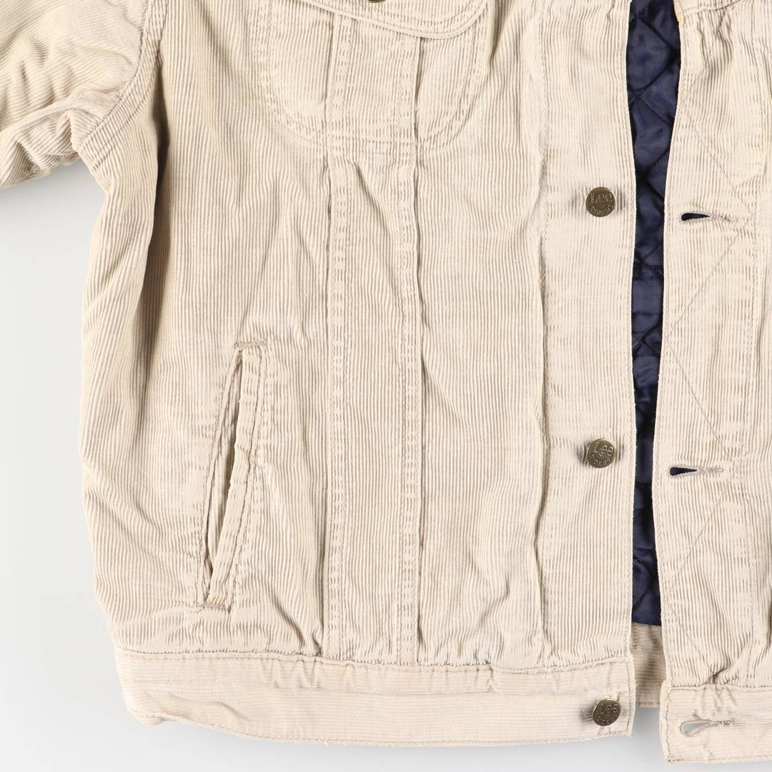 Vintage Lee Lined Rider Jacket, padded corduroy jacket, men's size XL, 1990s cotton ivory Vintage Second Hand