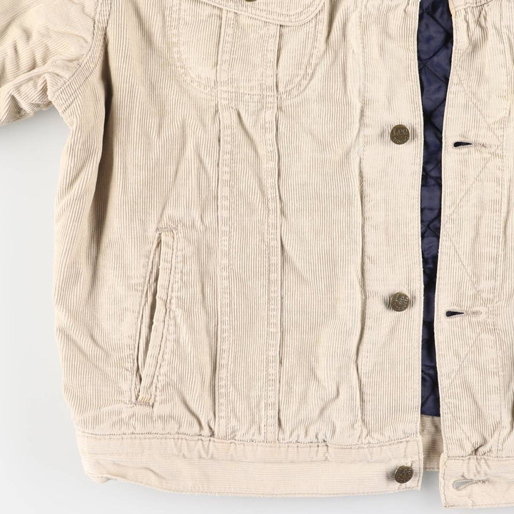 Vintage Lee Lined Rider Jacket, padded corduroy jacket, men's size XL, 1990s cotton ivory Vintage Second Hand