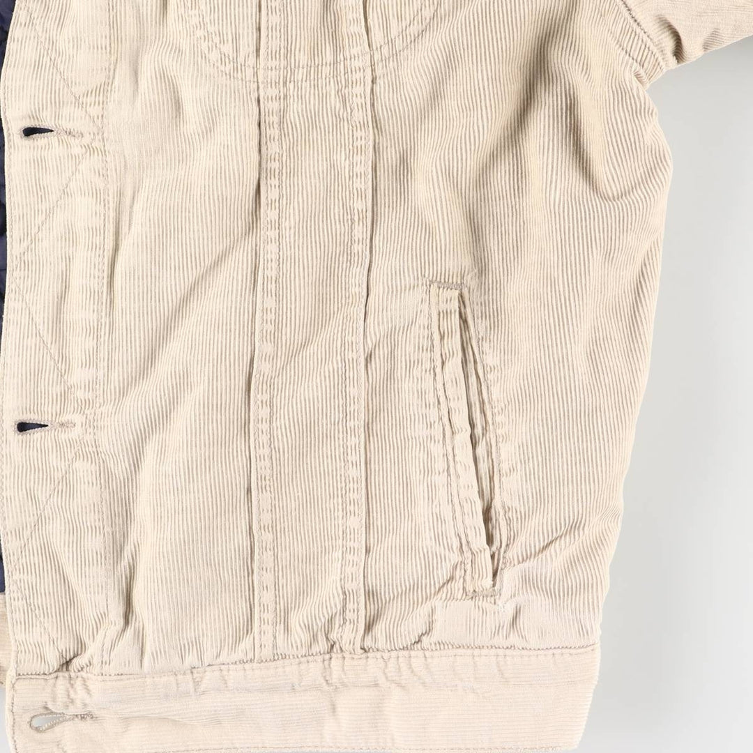 Vintage Lee Lined Rider Jacket, padded corduroy jacket, men's size XL, 1990s cotton ivory Vintage Second Hand