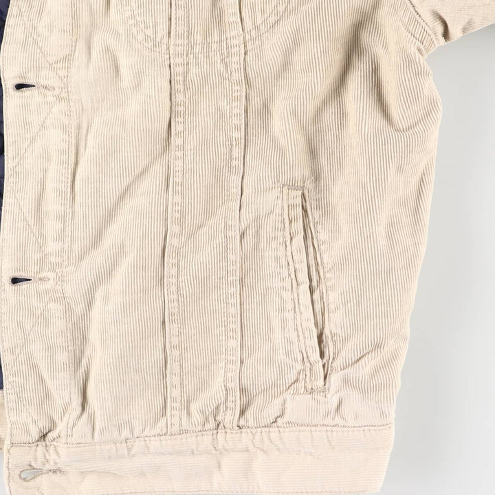 Vintage Lee Lined Rider Jacket, padded corduroy jacket, men's size XL, 1990s cotton ivory Vintage Second Hand