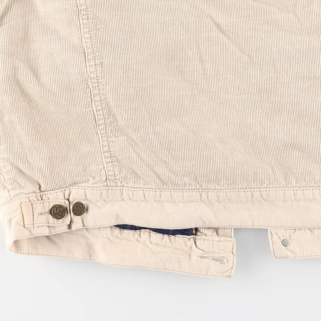 Vintage Lee Lined Rider Jacket, padded corduroy jacket, men's size XL, 1990s cotton ivory Vintage Second Hand