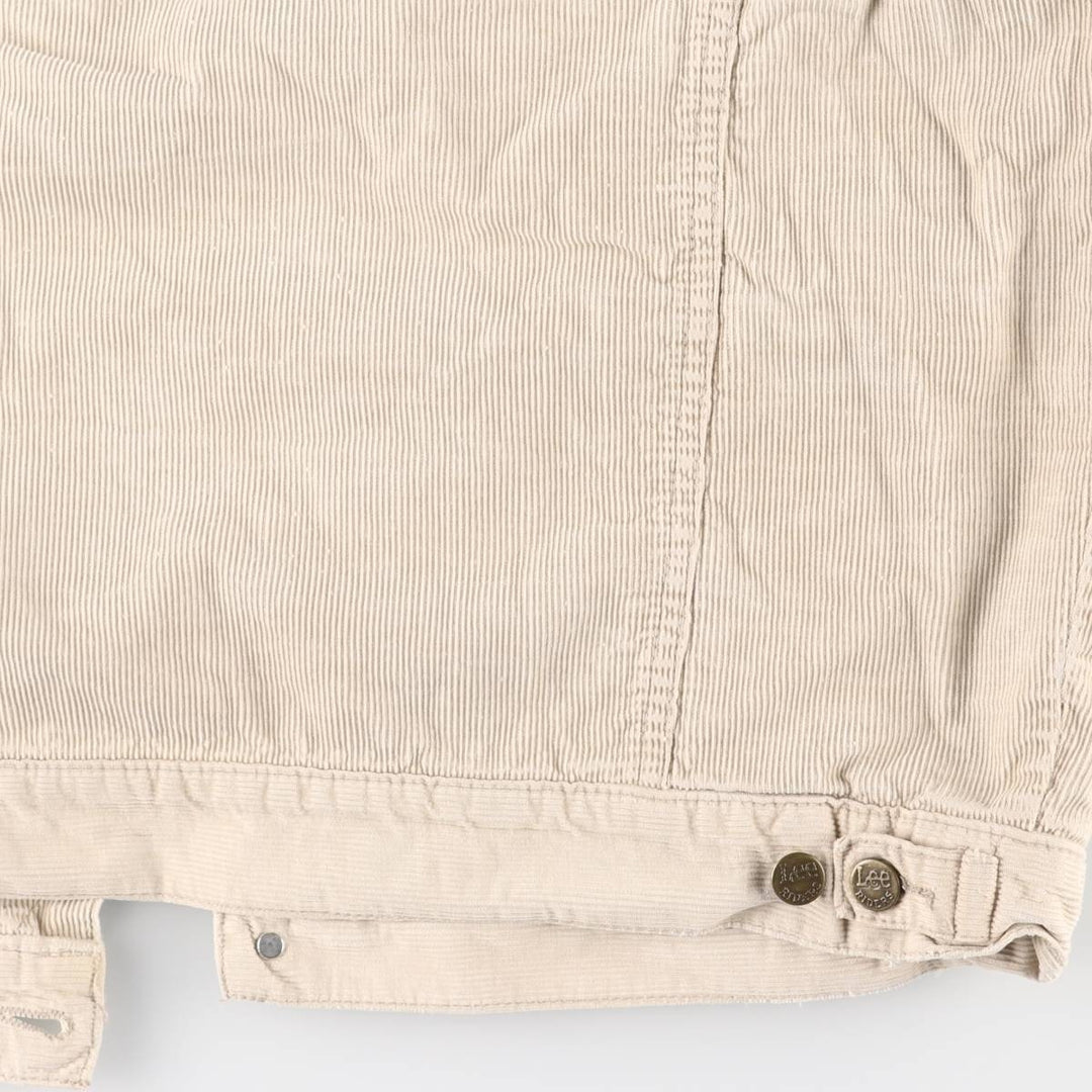 Vintage Lee Lined Rider Jacket, padded corduroy jacket, men's size XL, 1990s cotton ivory Vintage Second Hand