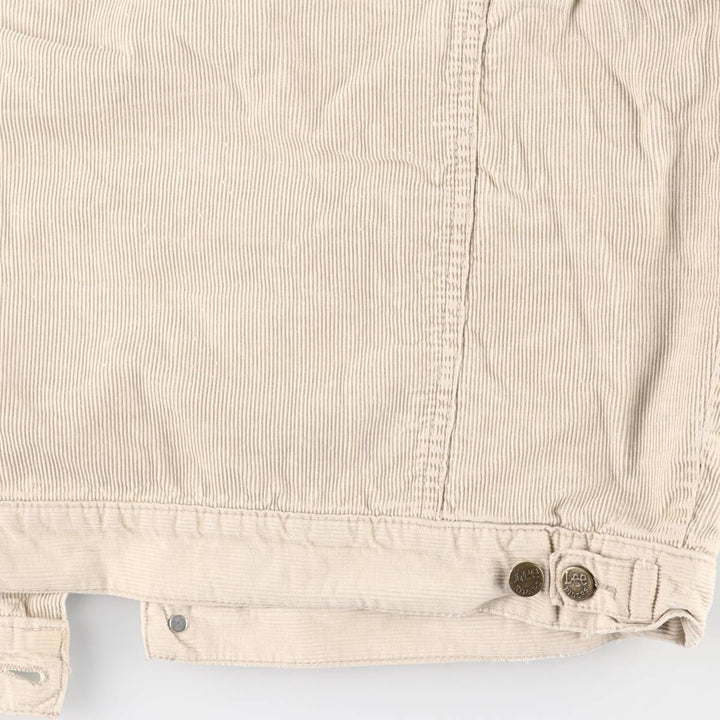 Vintage Lee Lined Rider Jacket, padded corduroy jacket, men's size XL, 1990s cotton ivory Vintage Second Hand