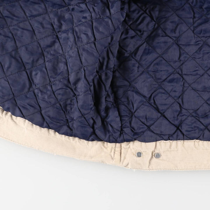 Vintage Lee Lined Rider Jacket, padded corduroy jacket, men's size XL, 1990s cotton ivory Vintage Second Hand