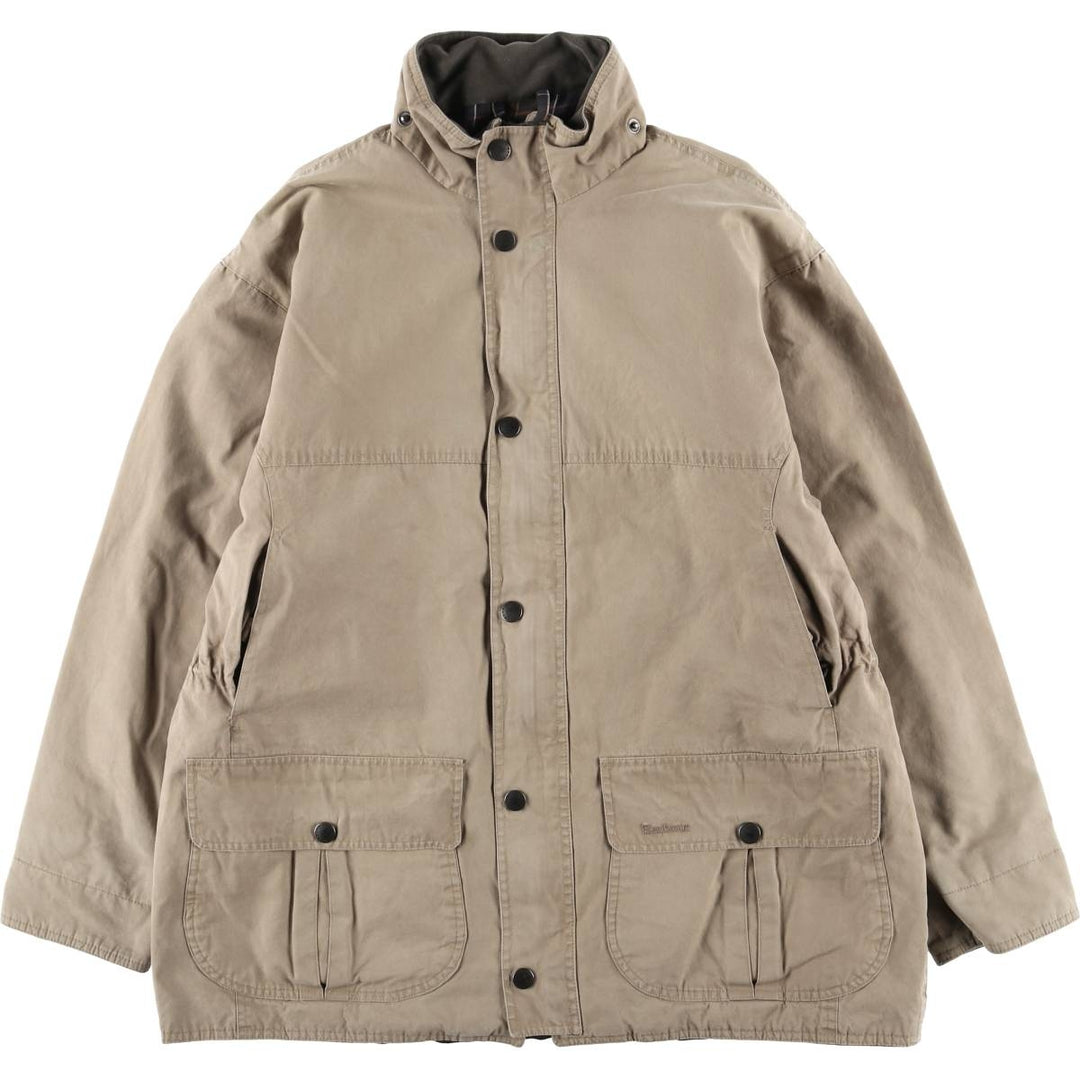 2000s~ Barbour A24 DURACOTTON TRAPPER JKT 3-Warrant Cotton Jacket, Men's Size L cotton Beige type Vintage Second Hand