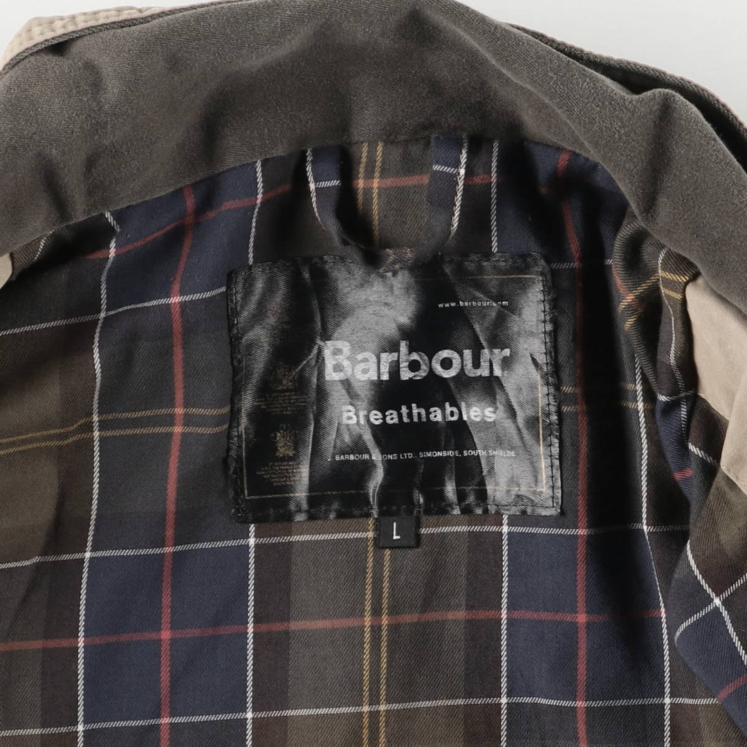 2000s~ Barbour A24 DURACOTTON TRAPPER JKT 3-Warrant Cotton Jacket, Men's Size L cotton Beige type Vintage Second Hand