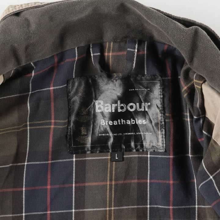 2000s~ Barbour A24 DURACOTTON TRAPPER JKT 3-Warrant Cotton Jacket, Men's Size L cotton Beige type Vintage Second Hand