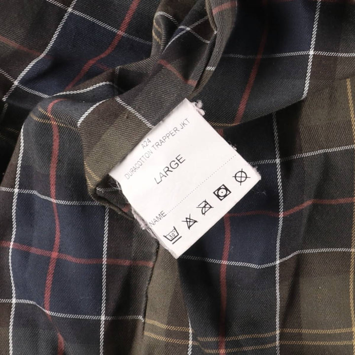 2000s~ Barbour A24 DURACOTTON TRAPPER JKT 3-Warrant Cotton Jacket, Men's Size L cotton Beige type Vintage Second Hand