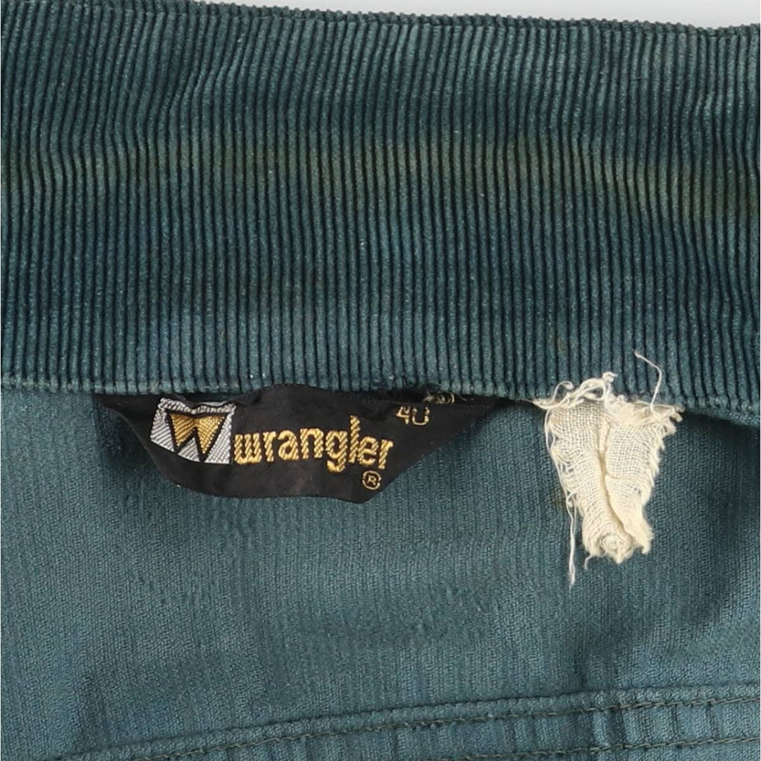 Vintage 1970'S Wrangler corduroy jacket, size M, men's unclear green type Vintage Second Hand