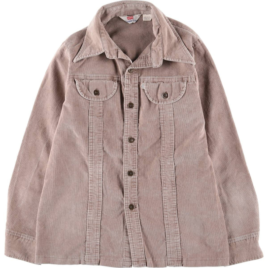 Vintage 70s-80'S Levi's PANATELA TOPS corduroy jacket, men's size L unclear pink type Vintage Second Hand