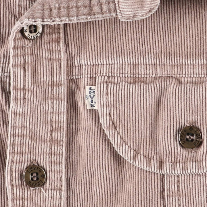 Vintage 70s-80'S Levi's PANATELA TOPS corduroy jacket, men's size L unclear pink type Vintage Second Hand