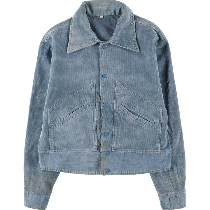 Vintage 1970'S corduroy jacket, men's size L unclear Blue type light blue Vintage Second Hand