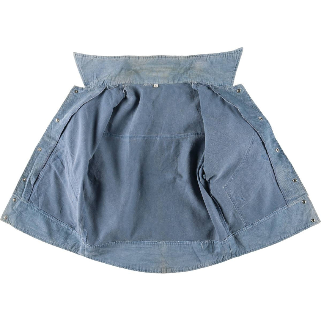 Vintage 1970'S corduroy jacket, men's size L unclear Blue type light blue Vintage Second Hand