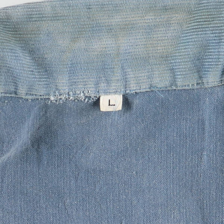 Vintage 1970'S corduroy jacket, men's size L unclear Blue type light blue Vintage Second Hand