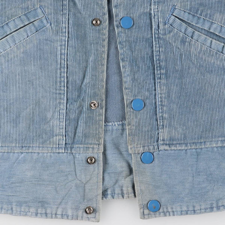 Vintage 1970'S corduroy jacket, men's size L unclear Blue type light blue Vintage Second Hand