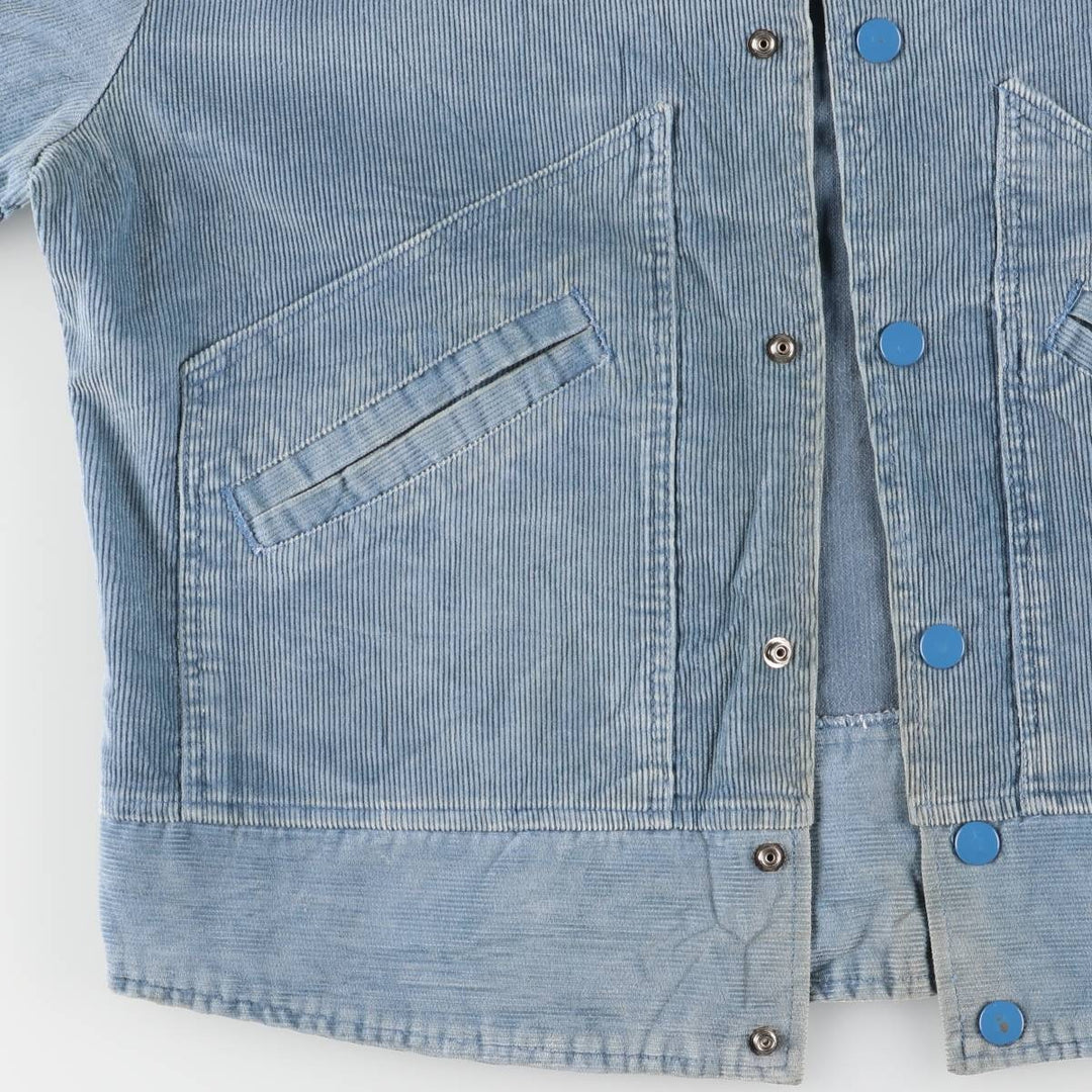 Vintage 1970'S corduroy jacket, men's size L unclear Blue type light blue Vintage Second Hand