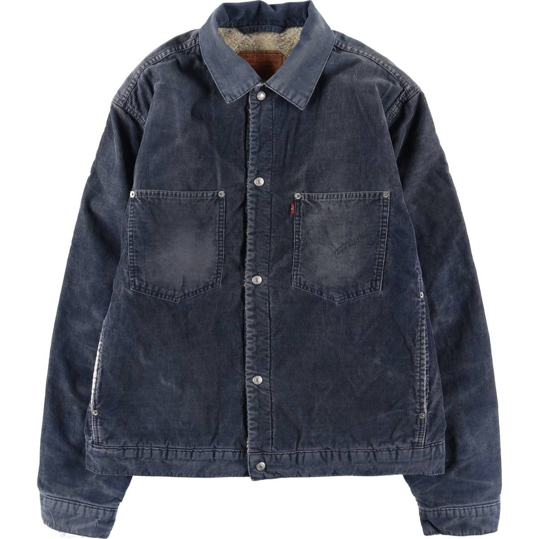Levi's Euro Model Corduroy Jacket, Men's XL cotton navy blue type Vintage Second Hand