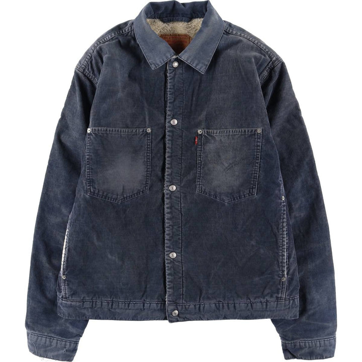 Levi's Euro Model Corduroy Jacket, Men's XL cotton navy blue type Vintage Second Hand