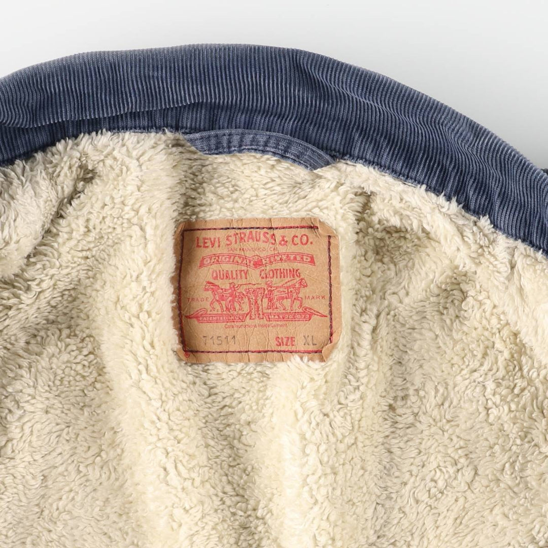 Levi's Euro Model Corduroy Jacket, Men's XL cotton navy blue type Vintage Second Hand