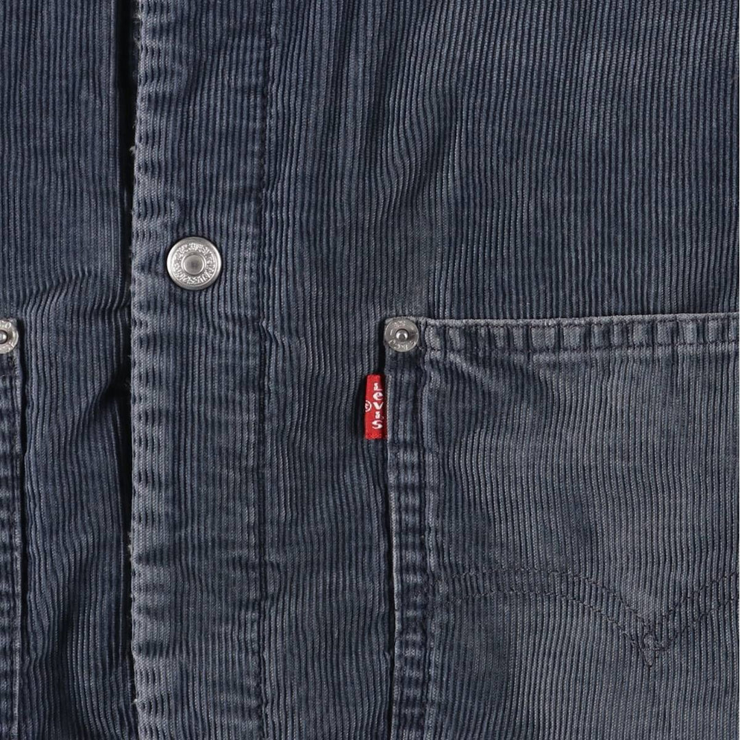 Levi's Euro Model Corduroy Jacket, Men's XL cotton navy blue type Vintage Second Hand