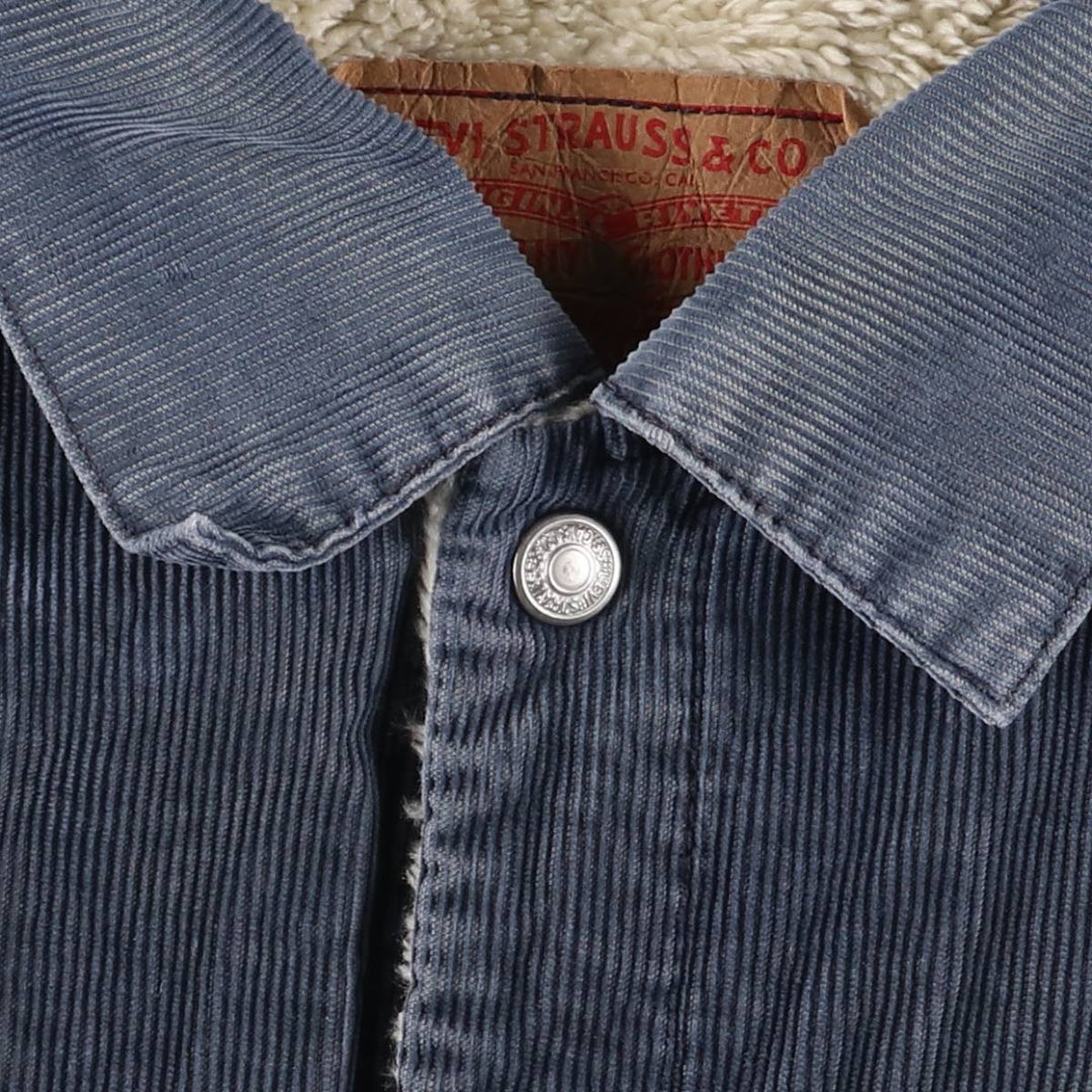 Levi's Euro Model Corduroy Jacket, Men's XL cotton navy blue type Vintage Second Hand