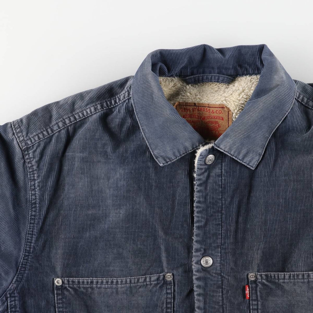 Levi's Euro Model Corduroy Jacket, Men's XL cotton navy blue type Vintage Second Hand