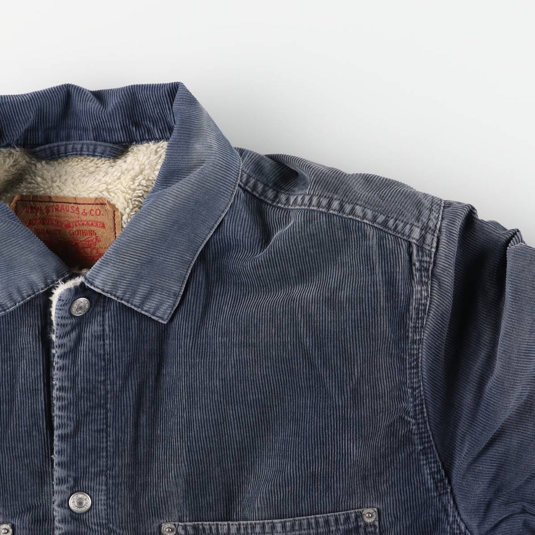Levi's Euro Model Corduroy Jacket, Men's XL cotton navy blue type Vintage Second Hand