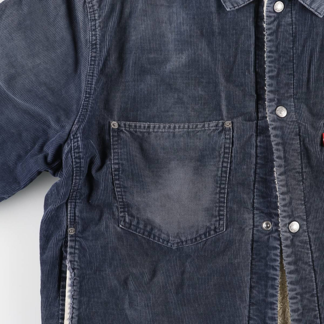 Levi's Euro Model Corduroy Jacket, Men's XL cotton navy blue type Vintage Second Hand