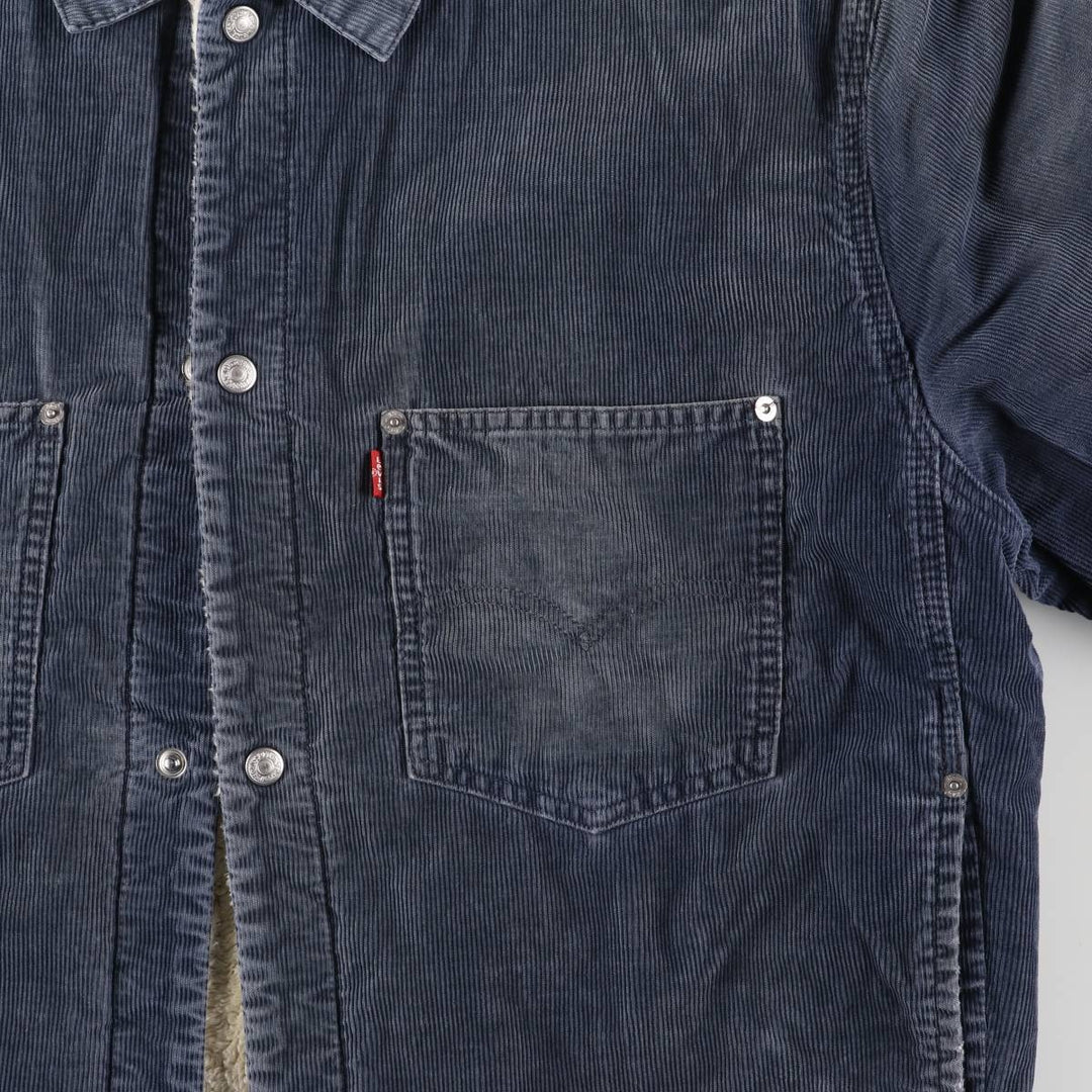 Levi's Euro Model Corduroy Jacket, Men's XL cotton navy blue type Vintage Second Hand