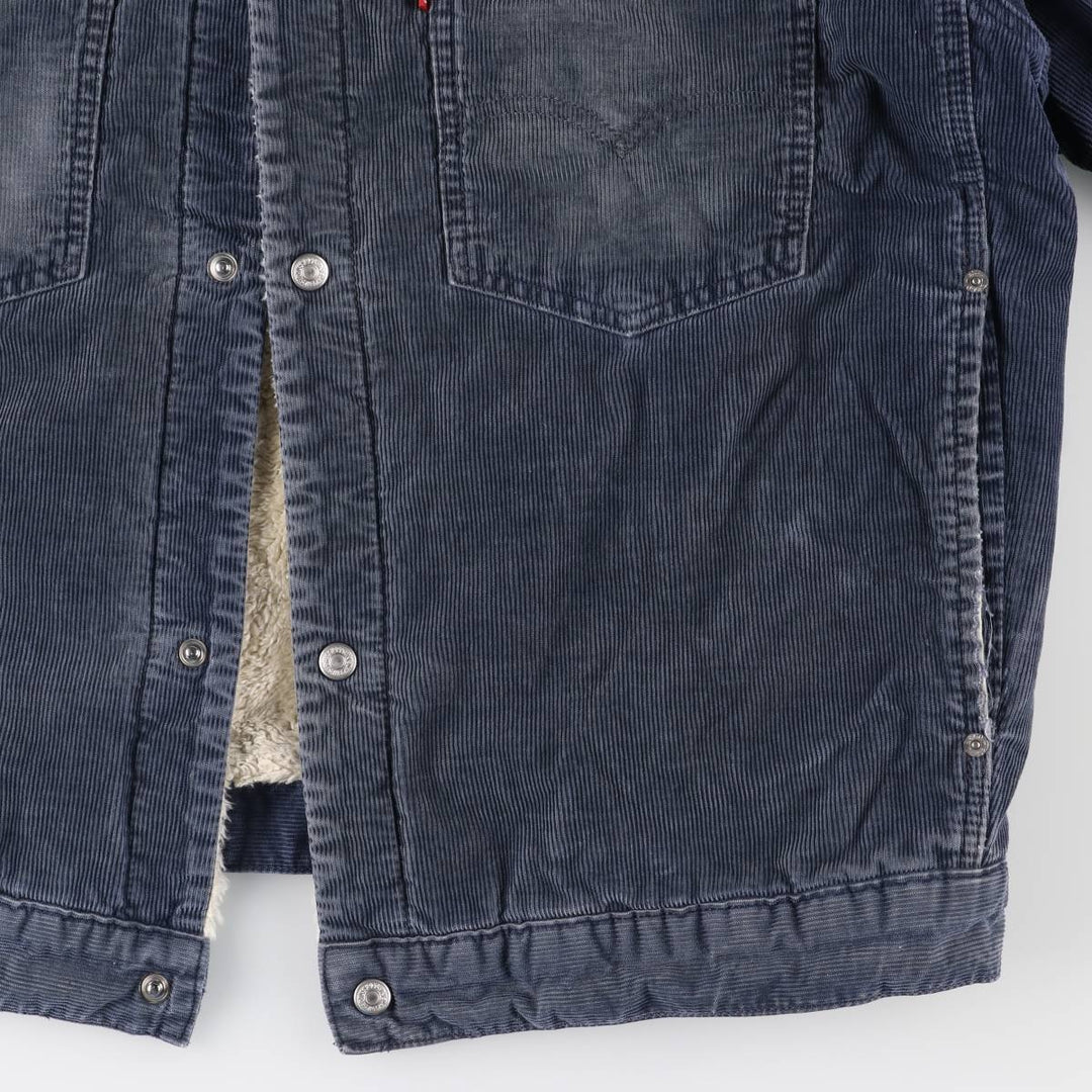 Levi's Euro Model Corduroy Jacket, Men's XL cotton navy blue type Vintage Second Hand