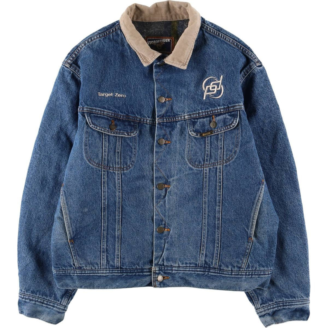 MUSTANG STORMRIDER Back Logo Denim Jacket, Men's XL unclear blue type Vintage Second Hand