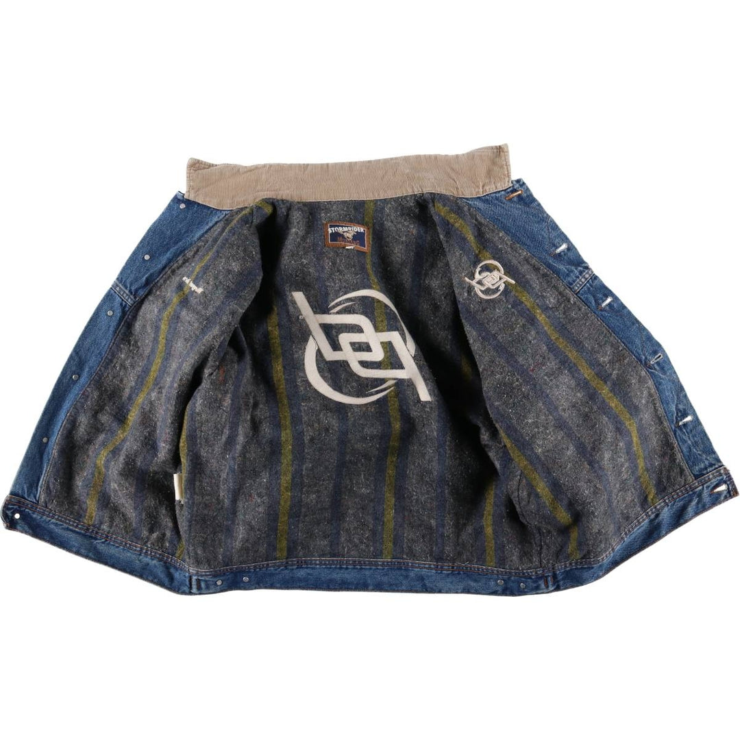 MUSTANG STORMRIDER Back Logo Denim Jacket, Men's XL unclear blue type Vintage Second Hand