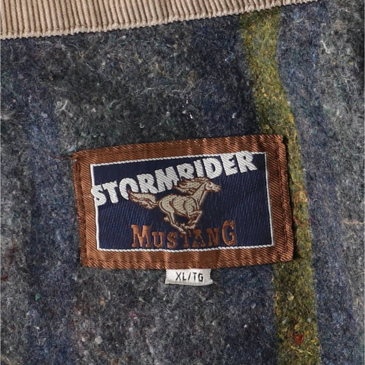 MUSTANG STORMRIDER Back Logo Denim Jacket, Men's XL unclear blue type Vintage Second Hand
