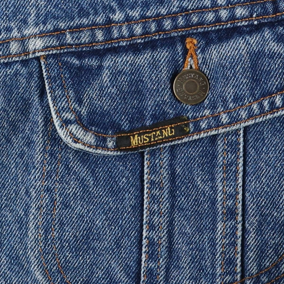 MUSTANG STORMRIDER Back Logo Denim Jacket, Men's XL unclear blue type Vintage Second Hand