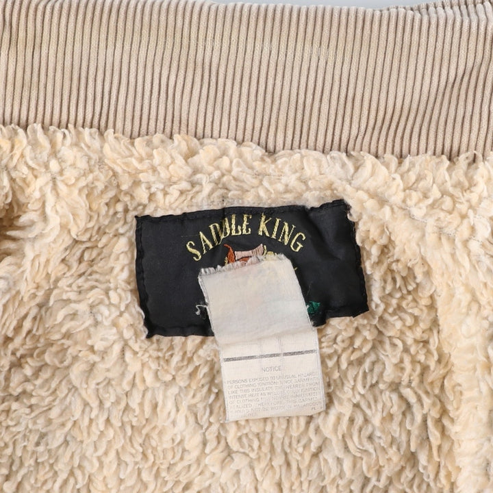 Vintage 1980'S Key SADDLE KING denim jacket, men's size XL unclear blue type Vintage Second Hand