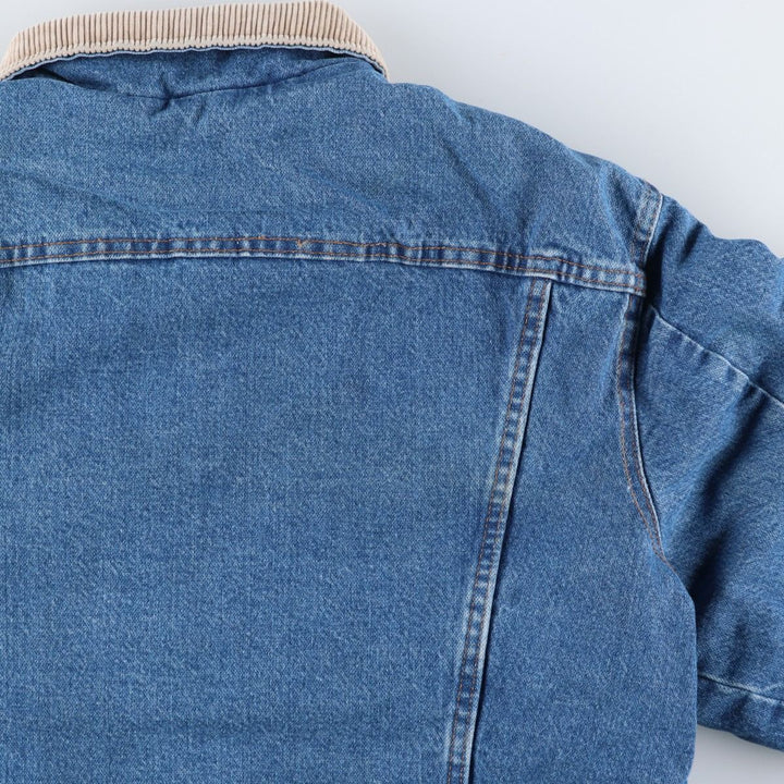 Vintage 1980'S Key SADDLE KING denim jacket, men's size XL unclear blue type Vintage Second Hand