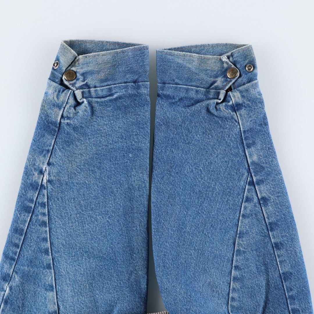 Vintage 1980'S Key SADDLE KING denim jacket, men's size XL unclear blue type Vintage Second Hand