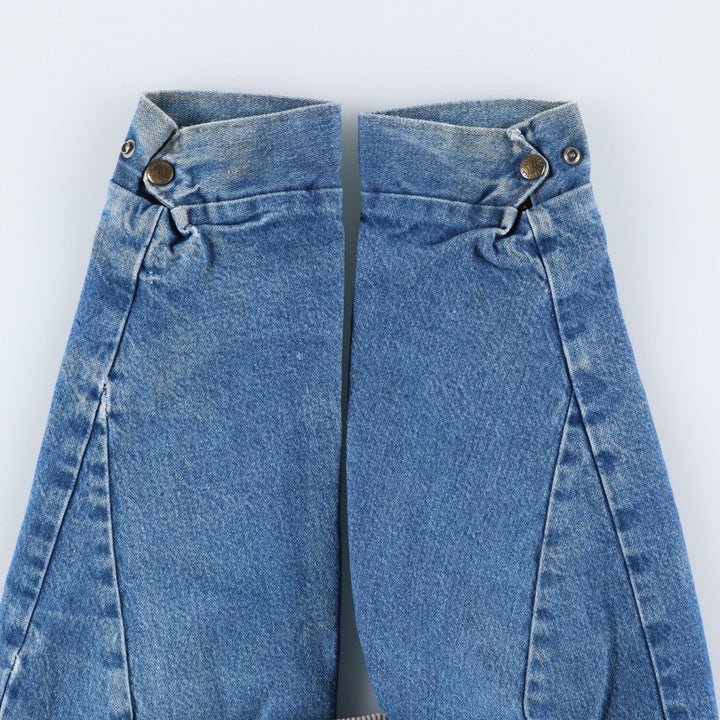 Vintage 1980'S Key SADDLE KING denim jacket, men's size XL unclear blue type Vintage Second Hand