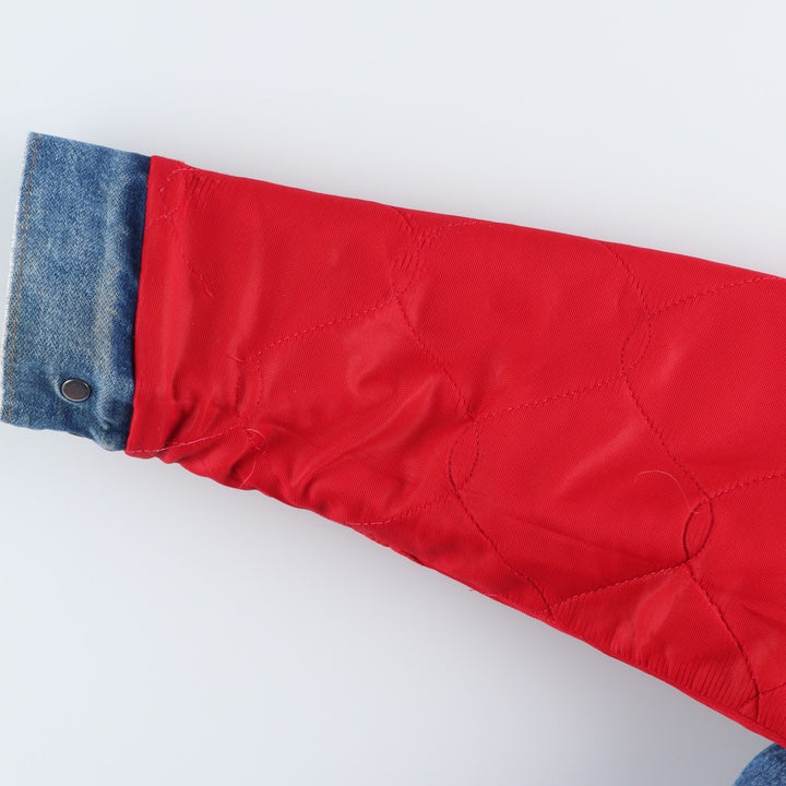 Vintage 1980'S Key SADDLE KING denim jacket, men's size XL unclear blue type Vintage Second Hand