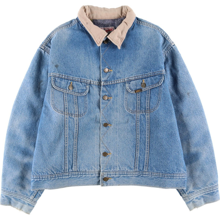 Vintage Lee STORM RIDER denim jacket from the 1980'S and 1990s, size L, men's. cotton blue type Vintage Second Hand