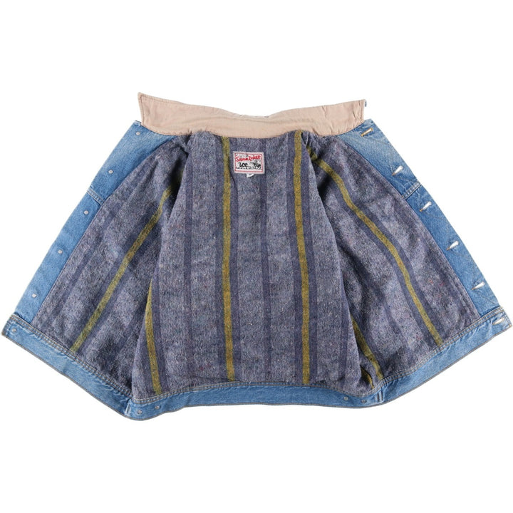 Vintage Lee STORM RIDER denim jacket from the 1980'S and 1990s, size L, men's. cotton blue type Vintage Second Hand