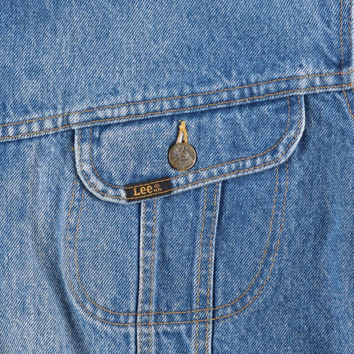 Vintage Lee STORM RIDER denim jacket from the 1980'S and 1990s, size L, men's. cotton blue type Vintage Second Hand