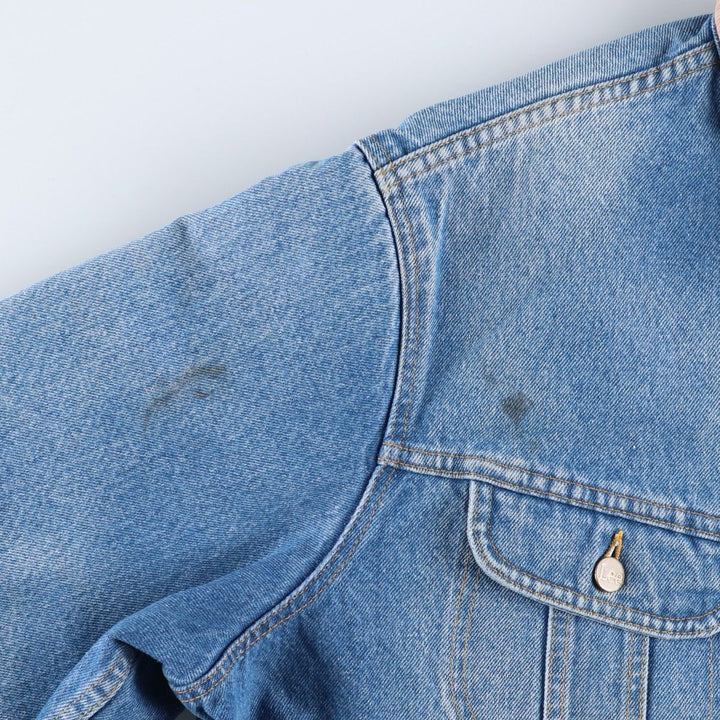 Vintage Lee STORM RIDER denim jacket from the 1980'S and 1990s, size L, men's. cotton blue type Vintage Second Hand