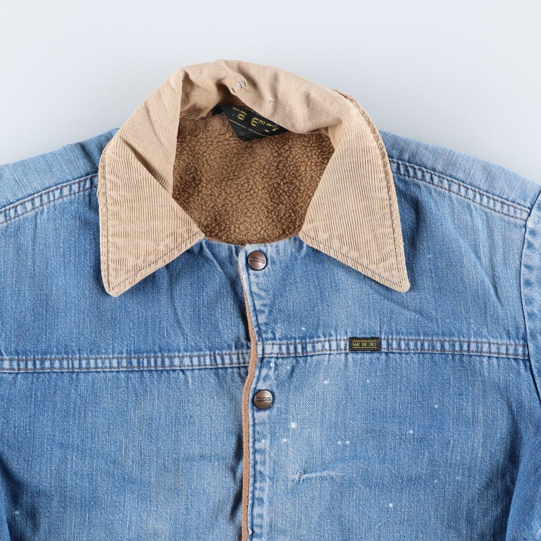 Vintage 1970'S Maverick denim jacket, made in the USA, size M, men's. unclear blue type Vintage Second Hand