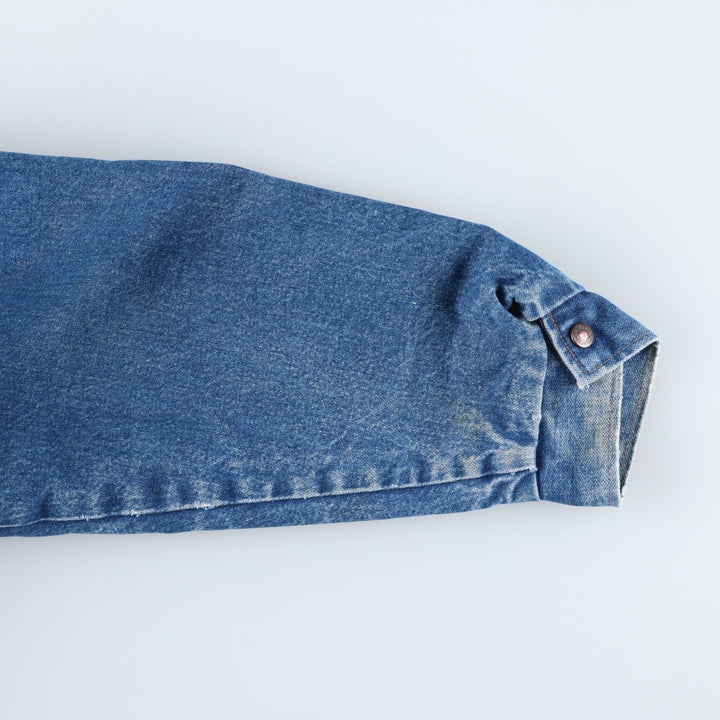 Wrangler Harley-Davidson Back Logo Denim Jacket, Made in USA, Men's Size L unclear blue type Vintage Second Hand